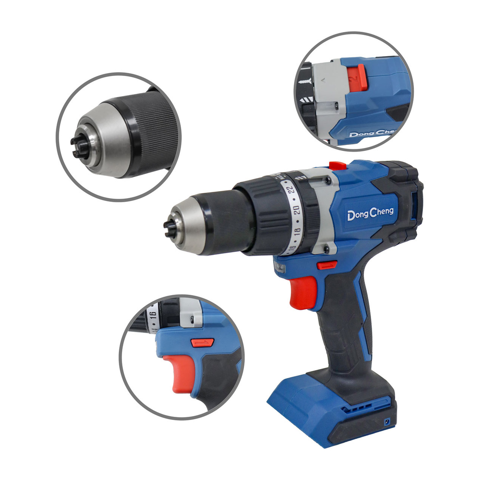 ROTOMARTILLO/ATORNILLADOR INALAMBRICO SIN CARBONES 20V MAX 1/2" 2000 RPM 32000 IPM (SIN BATERIA) - Imagen 2