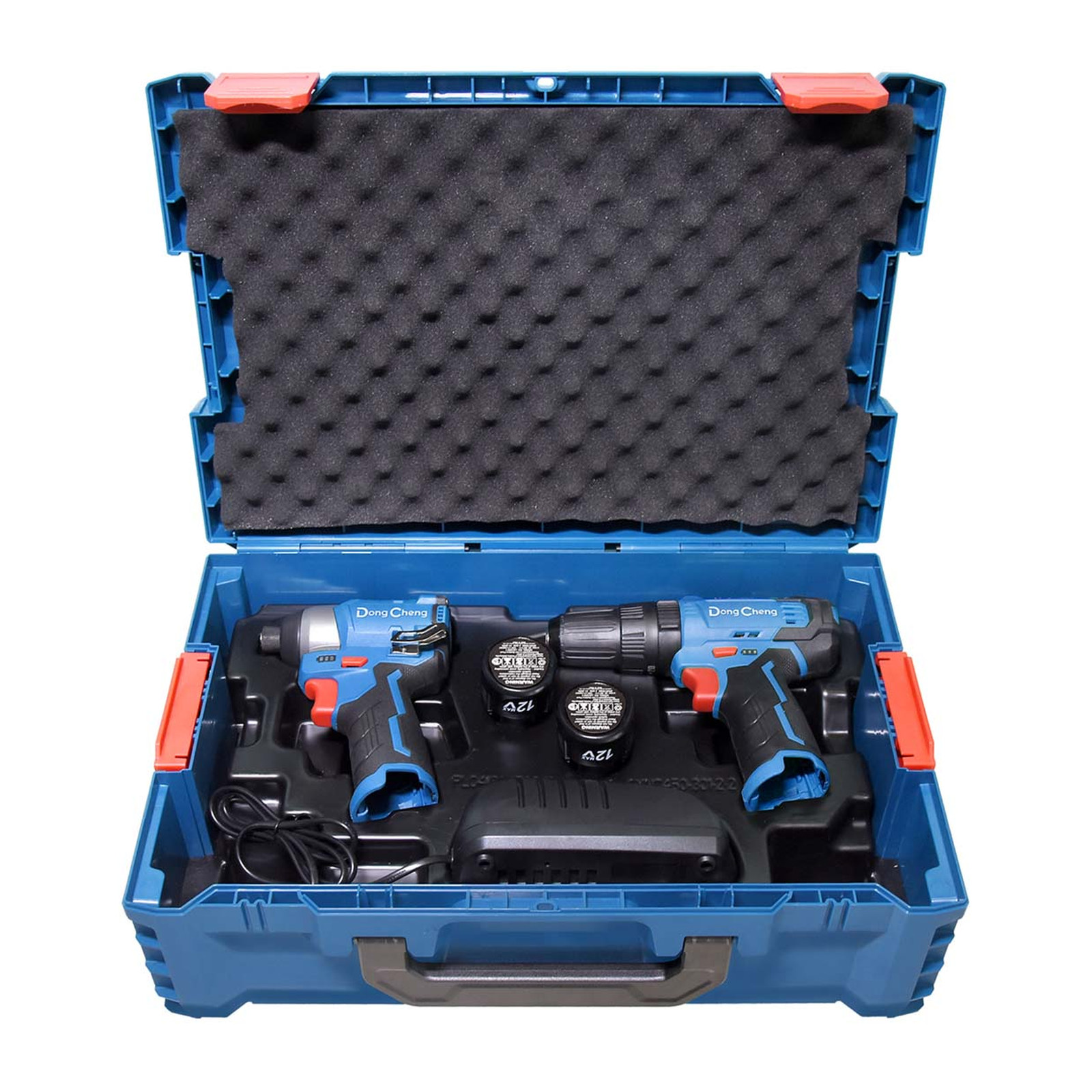 Kit Taladro y Atornillador Inalámbrico Sin Carbones 12V Máx 2.0Ah x2 Dongcheng (DCPL04-8 + DCJZ23-10i)