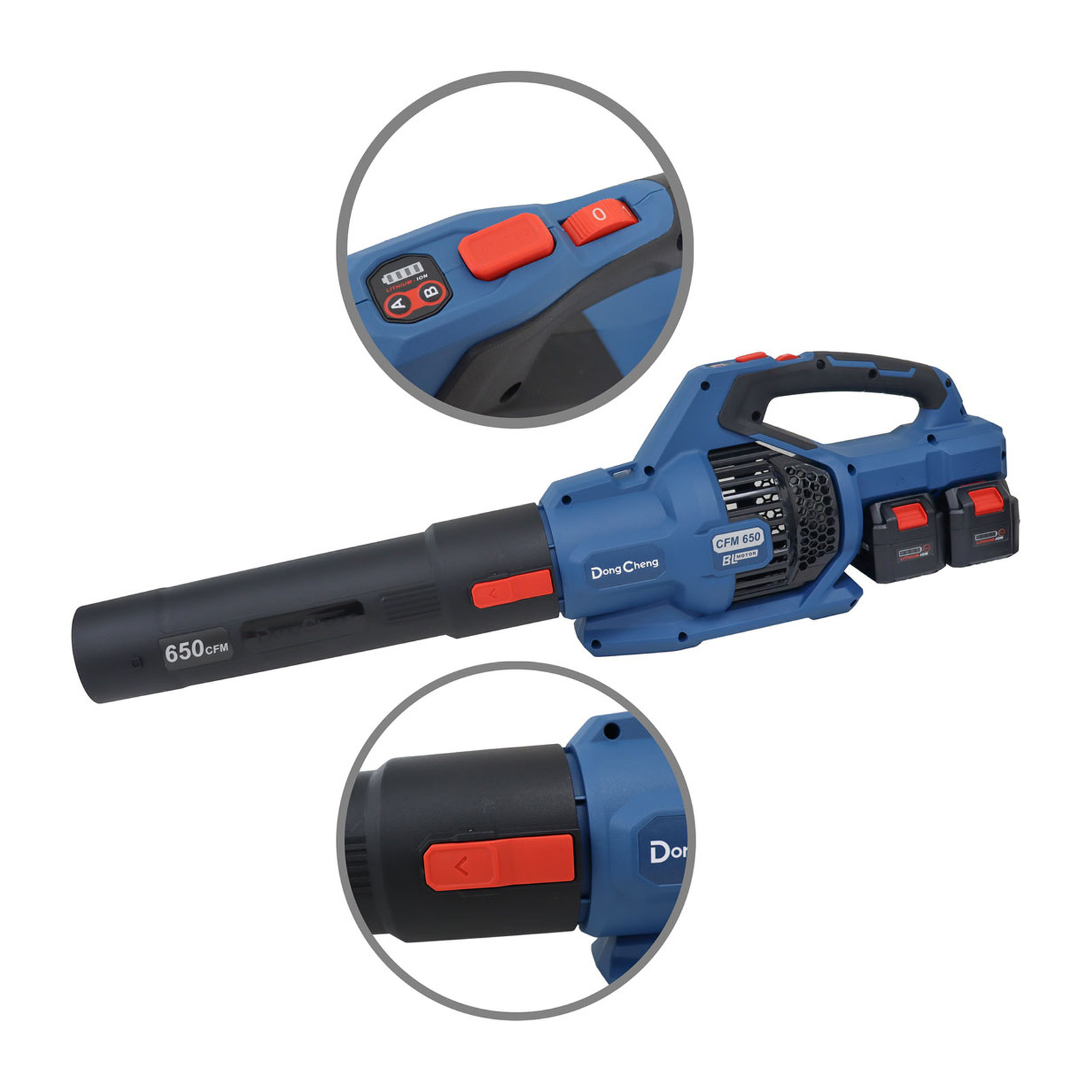 SOPLADORA INALAMBRICA SIN CARBONES 20V+20V 6.0 Ahx2 18000 RPM - Imagen 2