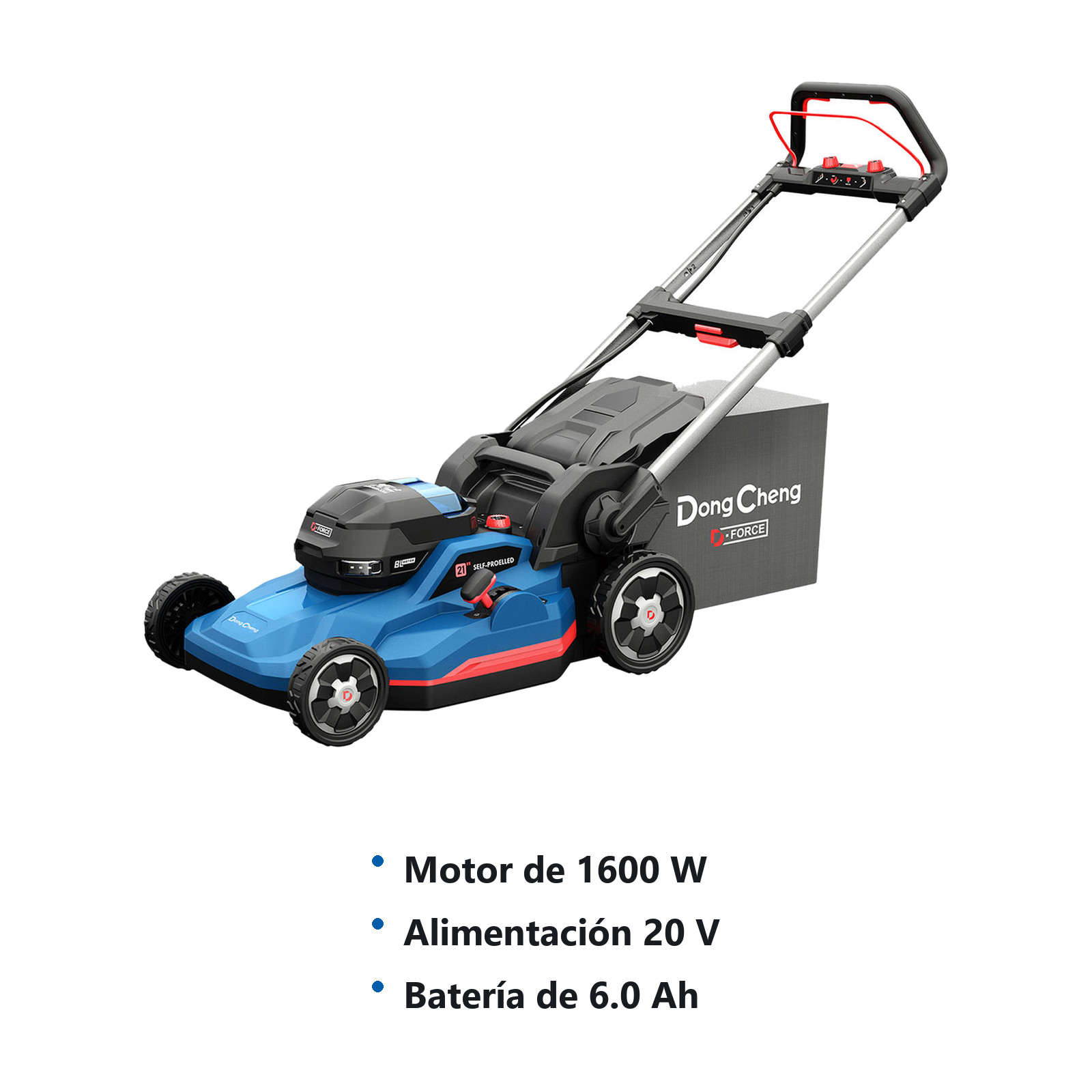 CORTACESPED INALAMBRICA SIN CARBONES 20V+20V 6.0 Ahx2 1600W - Imagen 2