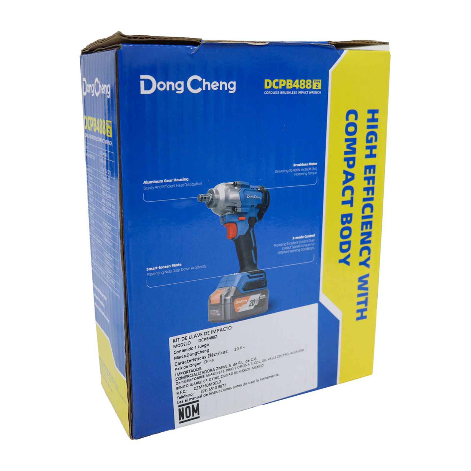 LLAVE D/IMPACTO INALAMBRICA SIN CARBONES 20 V MAX 2 1/2" 2400 RPM 3500 IPM 360 FT/LBS (SIN BATERIA) - Imagen 4