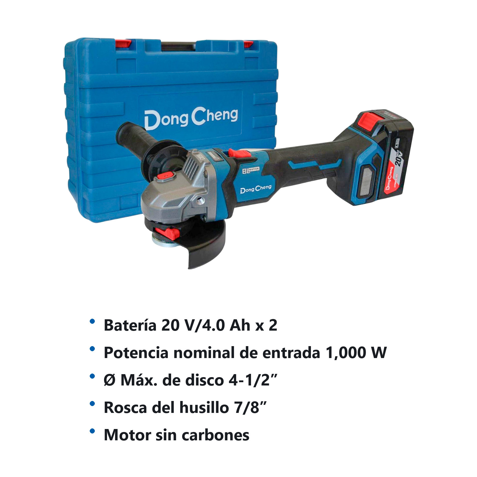 ESMERILADORA VARIABLE INALAMBRICA 20V MAX/4.0Ahx2 4-1/2" x 5/8"-11 4k, 6.5k, 9k RPM - Imagen 2