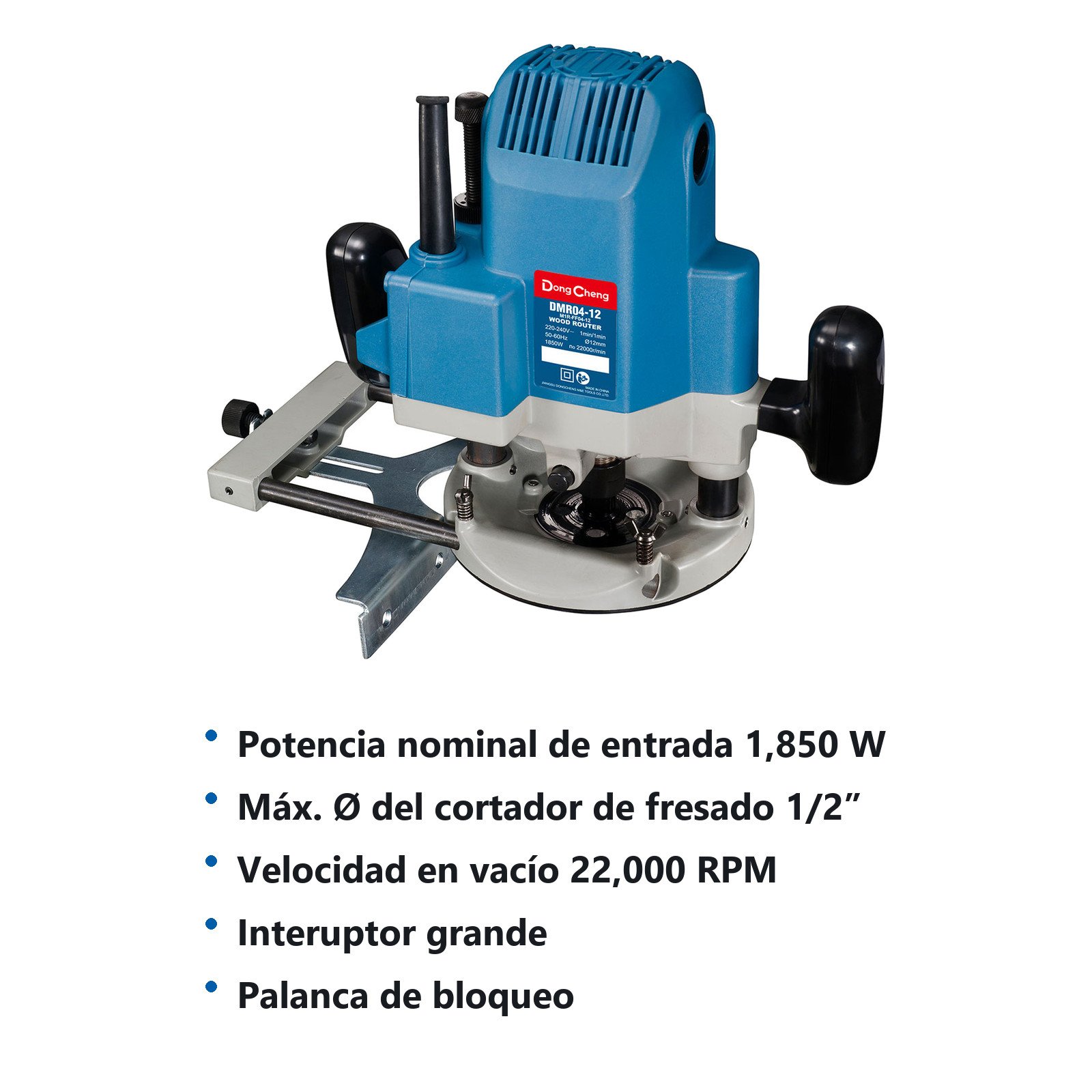 ROUTER PARA MADERA 1850 W 22000 RPM 1/2" - Imagen 2