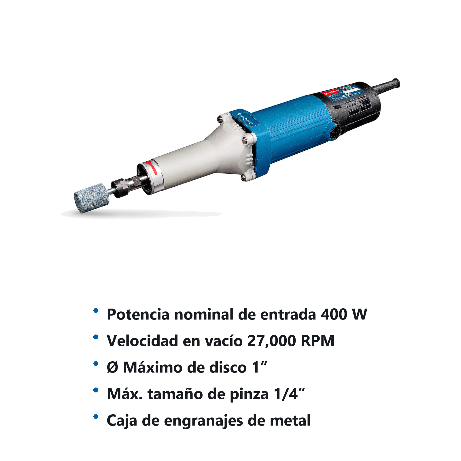 RECTIFICADORA 400 W 1" 27000 RPM - Imagen 2