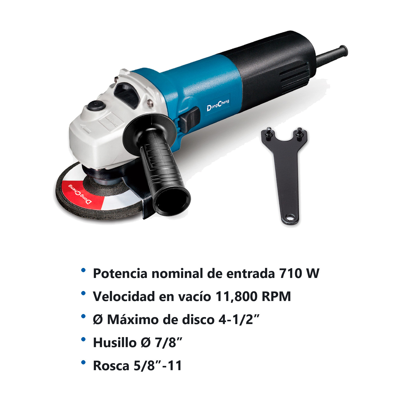 ESMERILADORA ANGULAR 710 W 4-1/2" x 5/8"-11 11800 RPM - Imagen 2