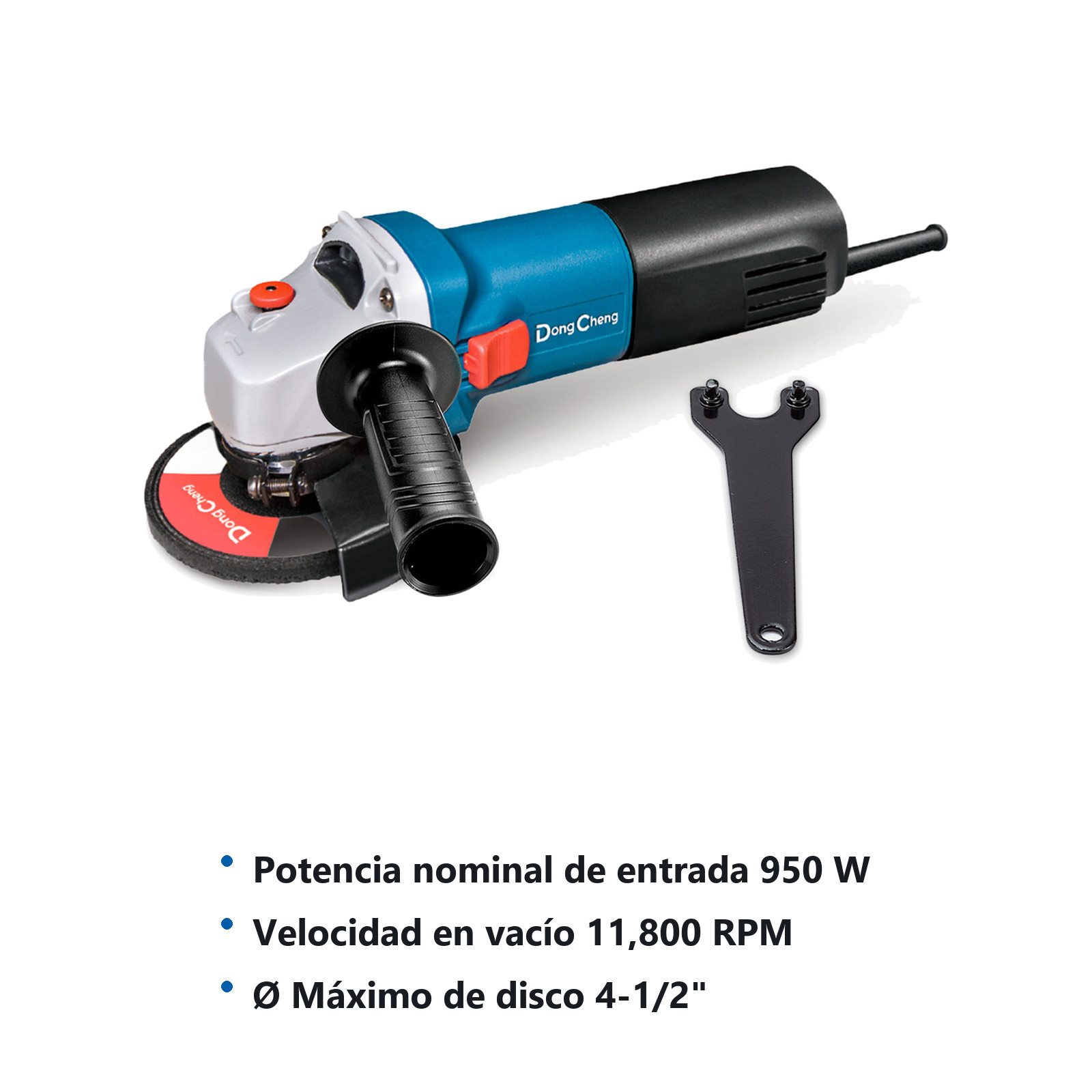 ESMERILADORA ANGULAR 950 W 4-1/2" x 5/8"-11 11800 RPM - Imagen 2