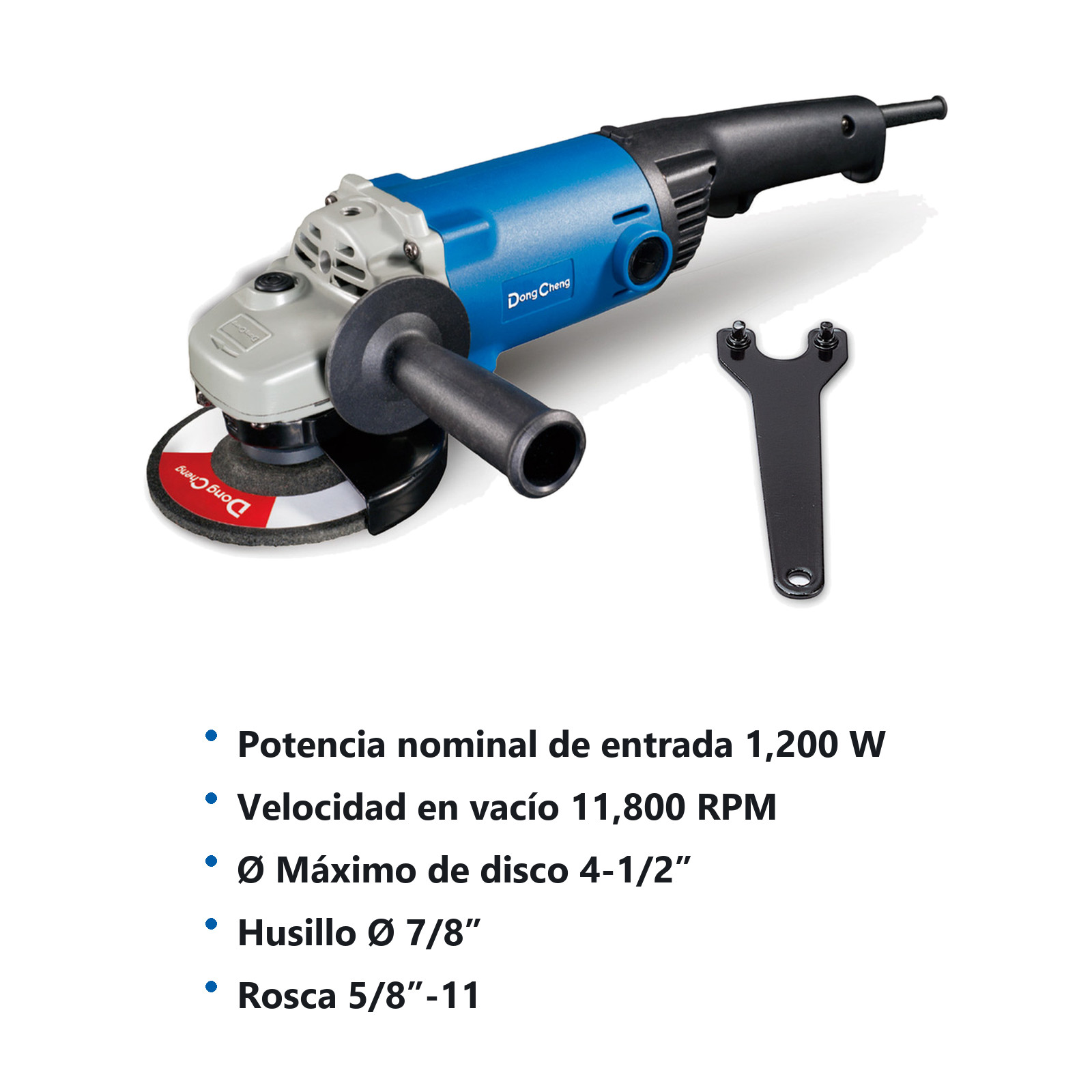ESMERILADORA ANGULAR 1200 W 4-1/2" x 5/8"-11 11800 RPM - Imagen 2