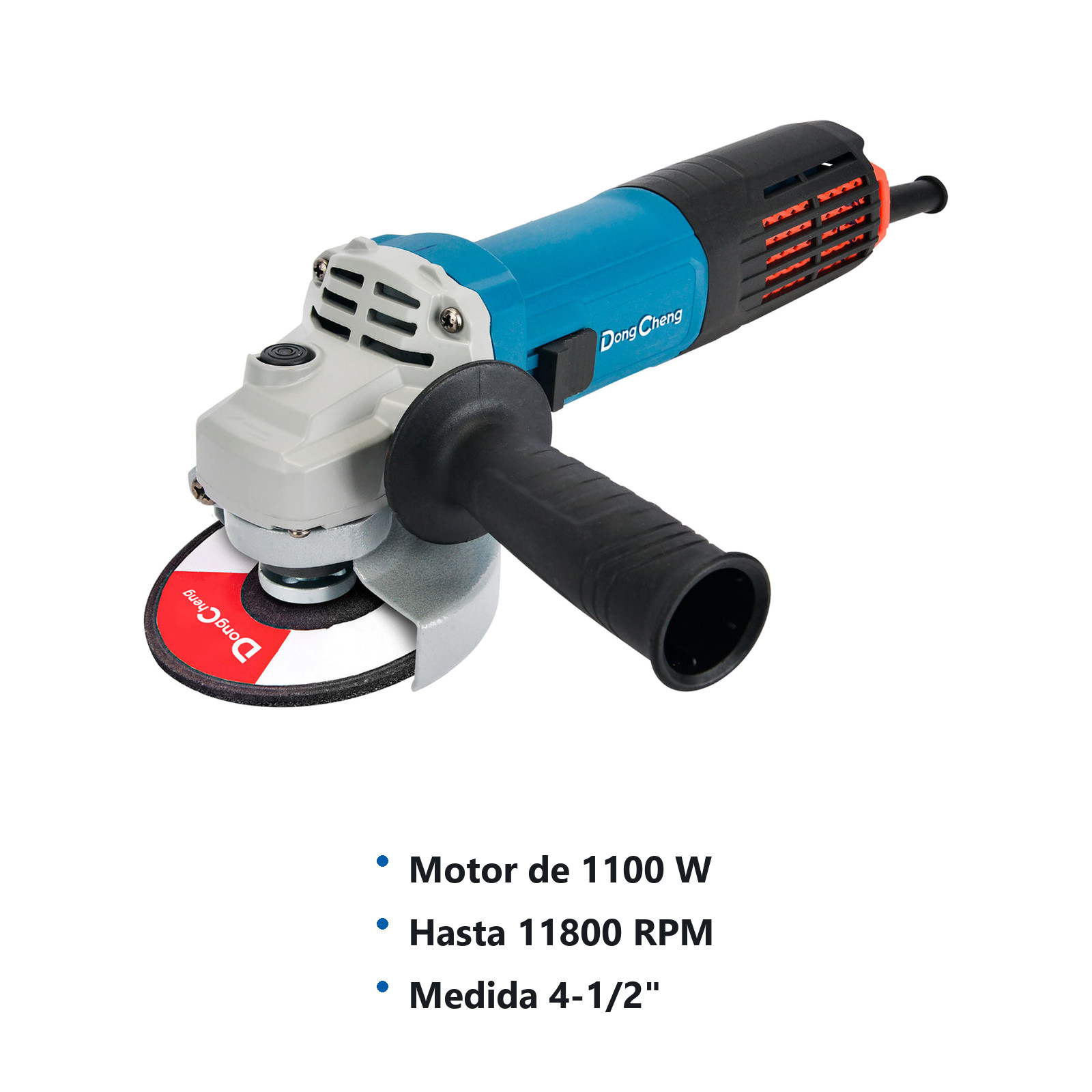 ESMERILADORA ANGULAR 1100 W 4-1/2" x 5/8"-11 11800 RPM - Imagen 2