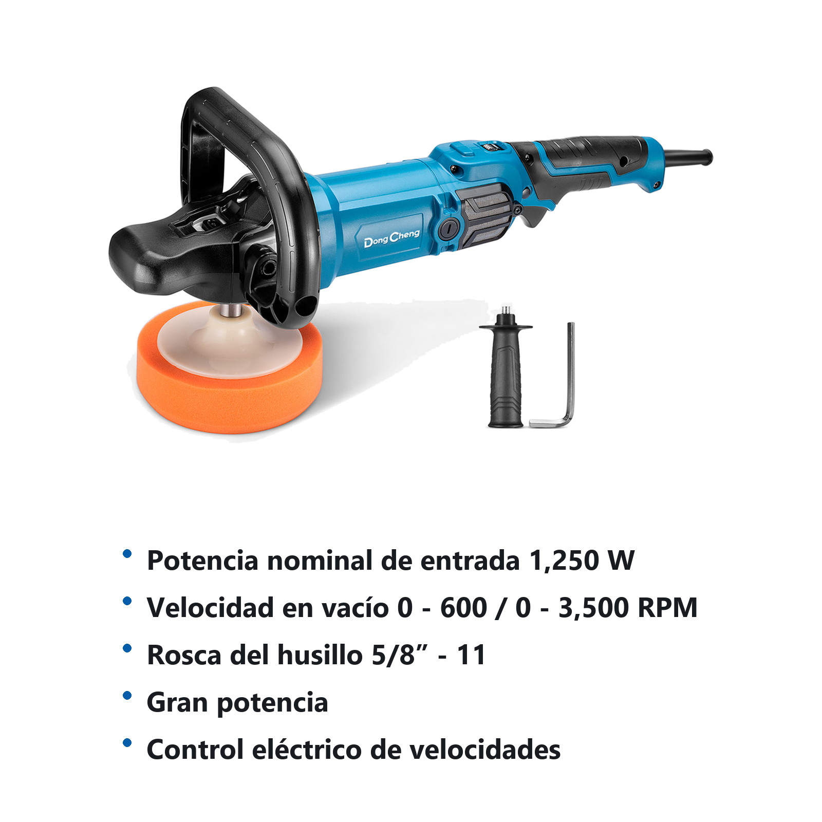 PULIDORA/LIJADORA 1250 W 7" x 5/8"-11 3500 RPM - Imagen 2