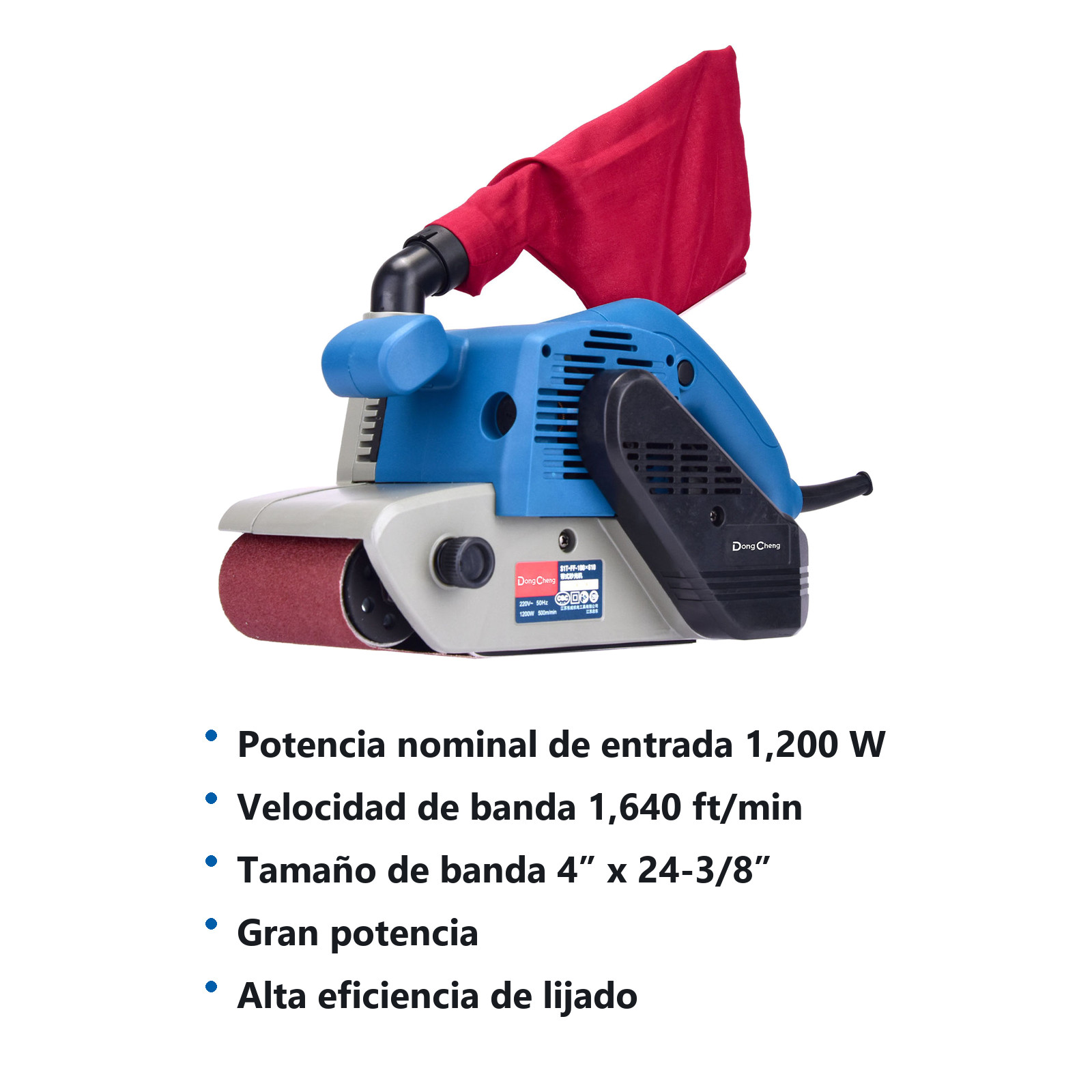 LIJADORA DE BANDA 1200 W 1640 FT/MIN 4" x 24" - Imagen 2