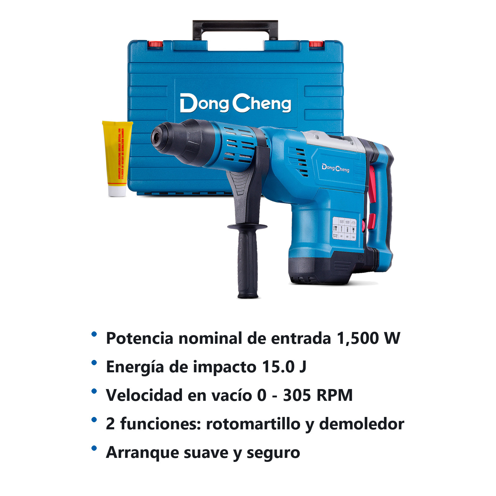 ROTOMARTILLO SDS MAX 1500 W 305 RPM 2700 IPM - Imagen 2