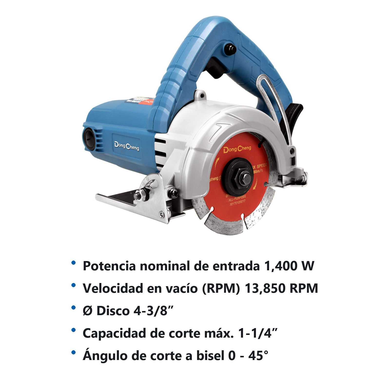 SIERRA CORTADORA DE MARMOL 4-3/8" 1400W 13850RPM - Imagen 2