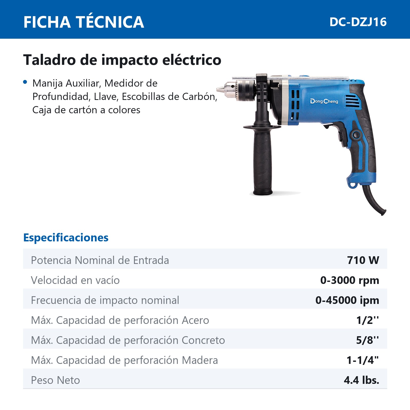 ROTOMARTILLO 710 W 3000 RPM 45000 IPM - Imagen 2