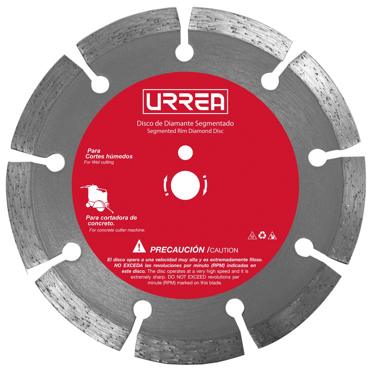 Disco de diamante para cortadora de concreto, 20" Urrea