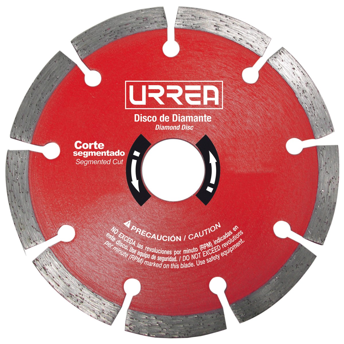Disco de diamante segmentado, 7" Urrea