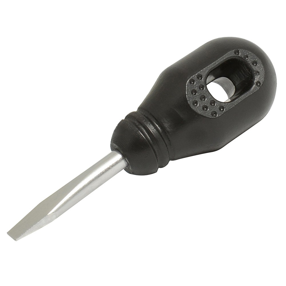 Destornillador con mango negro, tipo trompo punta plana 1/4" x 1-1/4" Foy