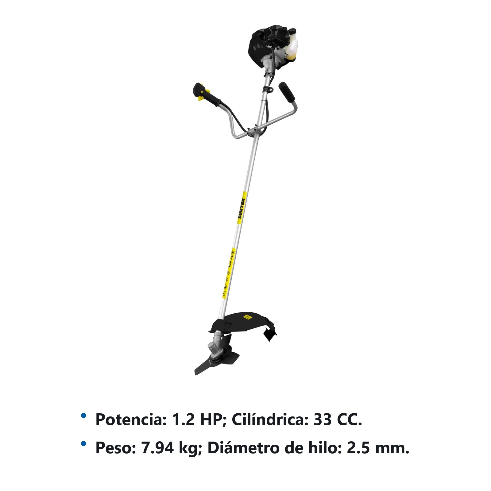 Desbrozadora a gasolina recta 16.3" 33 cc Surtek - Imagen 2