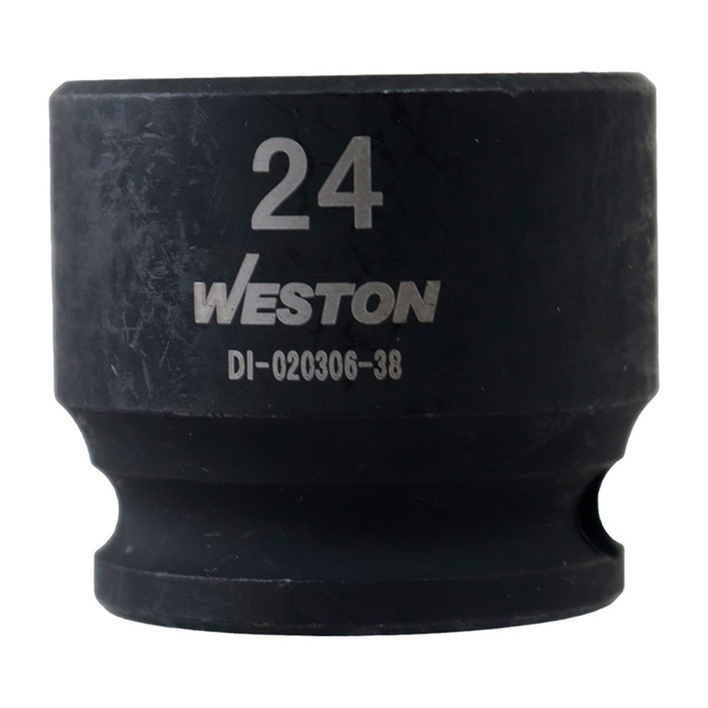 DADO DE IMPACTO CORTO CUADRO 3/8" 6 PUNTAS 24MM
