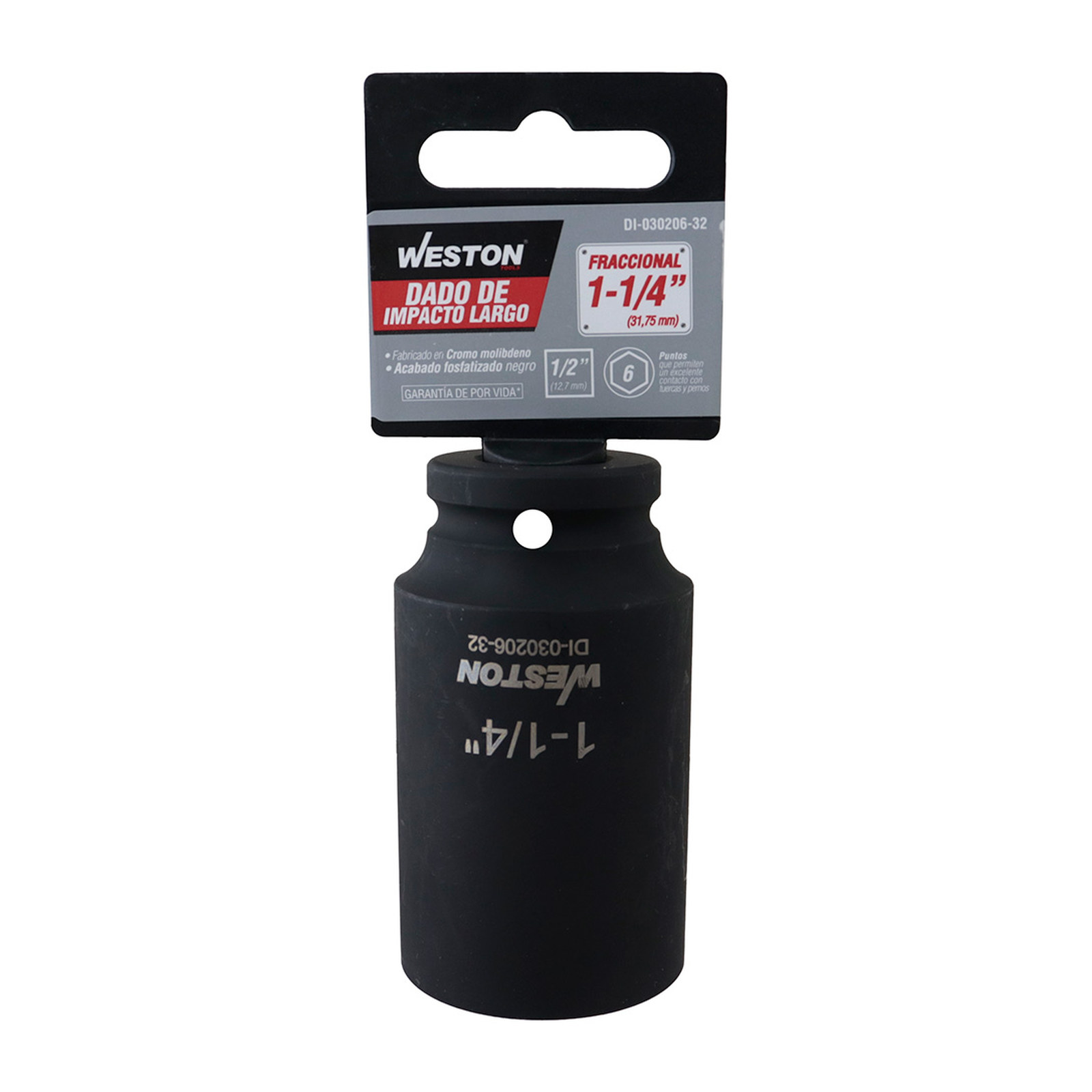 DADO DE IMPACTO LARGO CUADRO 1/2" 6 PUNTAS 1-1/4" - Imagen 3