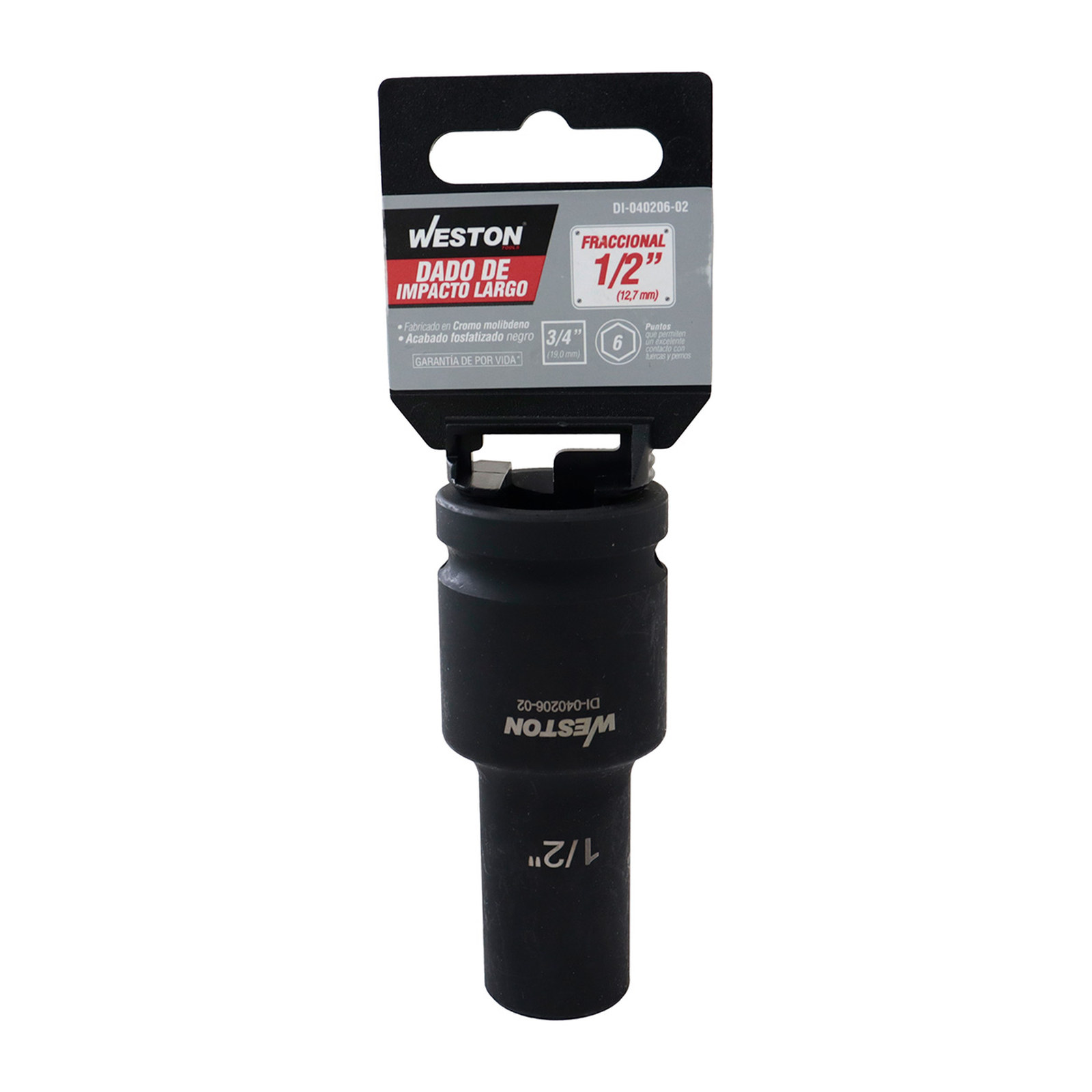 DADO DE IMPACTO LARGO CUADRO 3/4" 6 PUNTAS 1/2" - Imagen 2