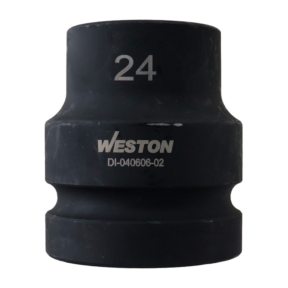 DADO DE IMPACTO CORTO CUADRO 1" 6 PUNTAS 24 MM