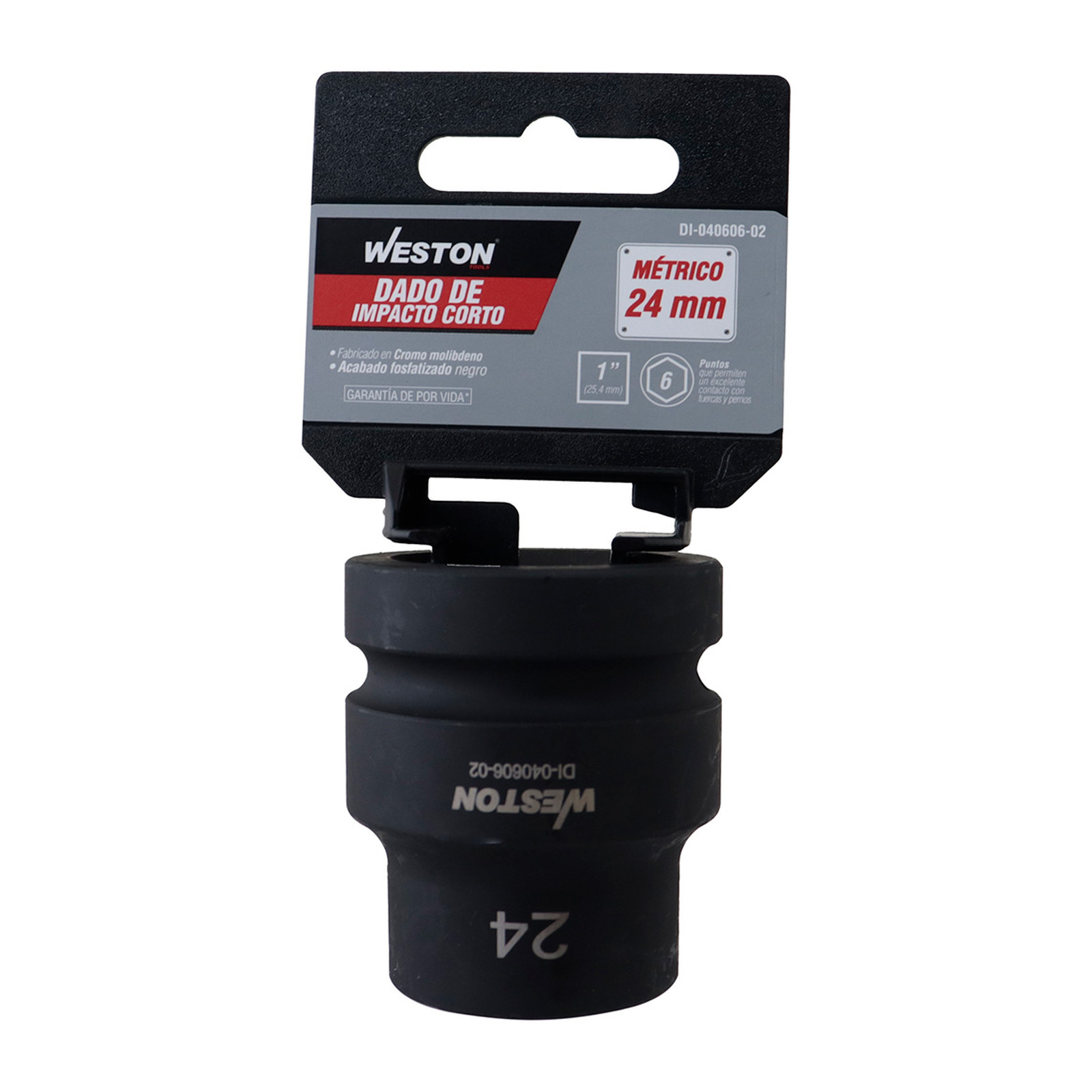 DADO DE IMPACTO CORTO CUADRO 1" 6 PUNTAS 24 MM - Imagen 3