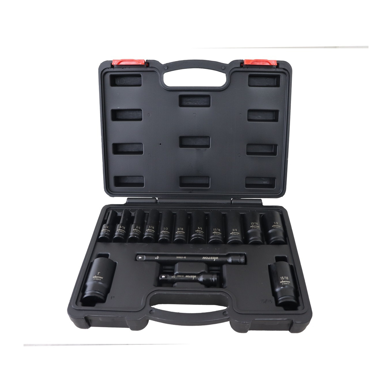 JGO. DE 15 DADOS DE IMPACTO LARGOS CUADRO 3/8" FRACC. - Imagen 3
