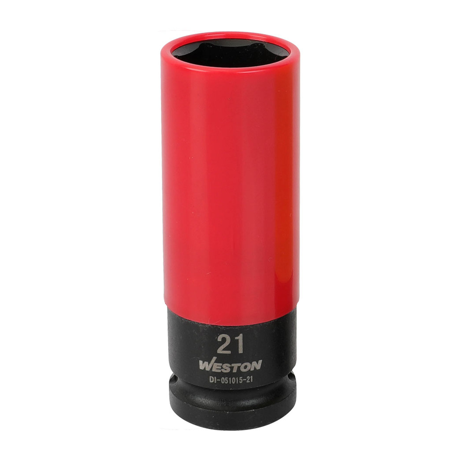 DADO DE IMPACTO LARGO CON PP CUADRO 1/2" 6 PUNTAS 21MM