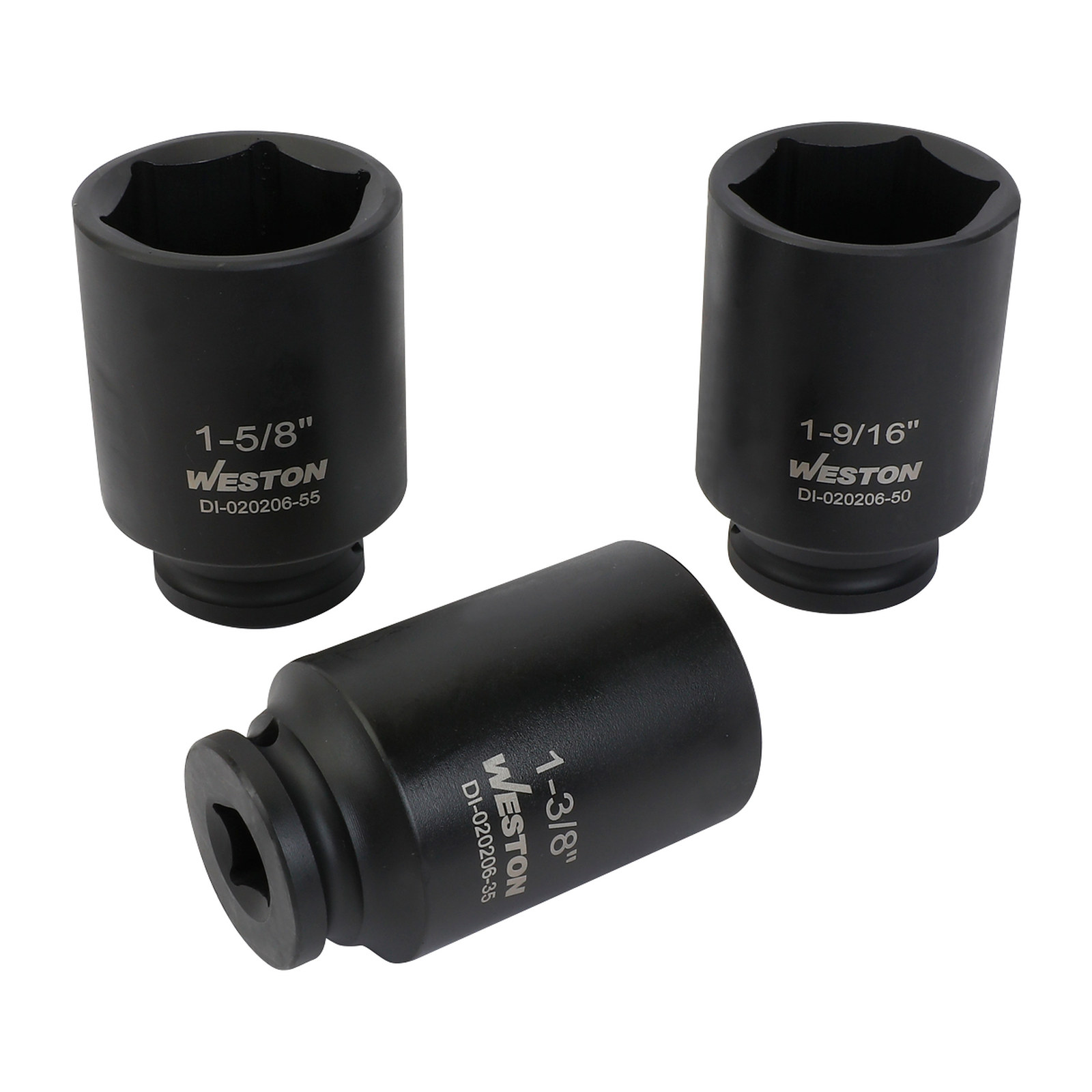 JGO. DE 7 DADOS DE IMPACTO EXTRA LARGO CUADRO 1/2" FRACC. - Imagen 2