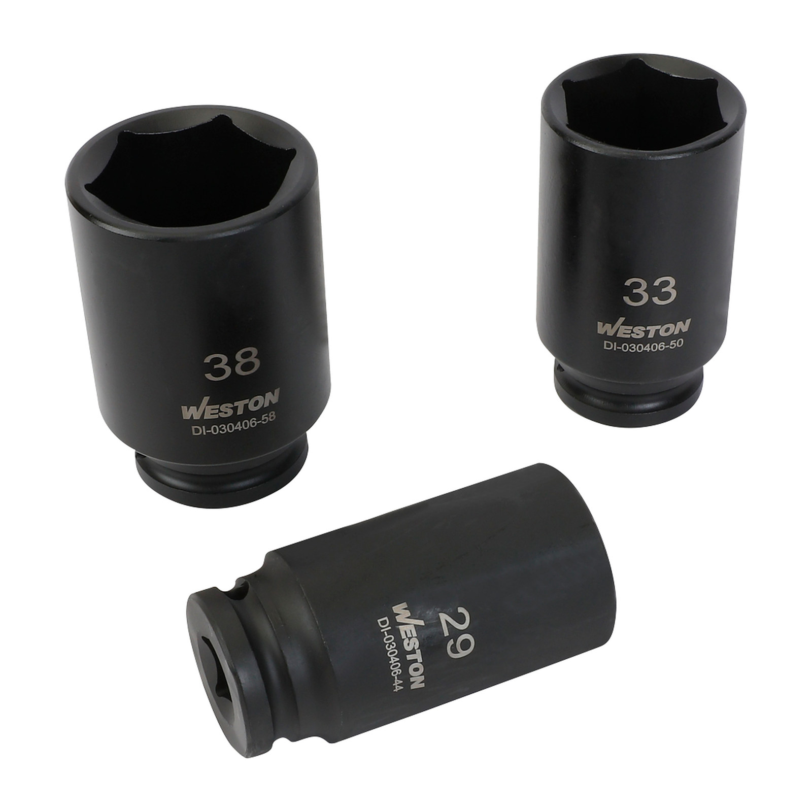 JGO. DE 9 DADOS DE IMPACTO LARGOS CUADRO 1/2" METRIC. - Imagen 2