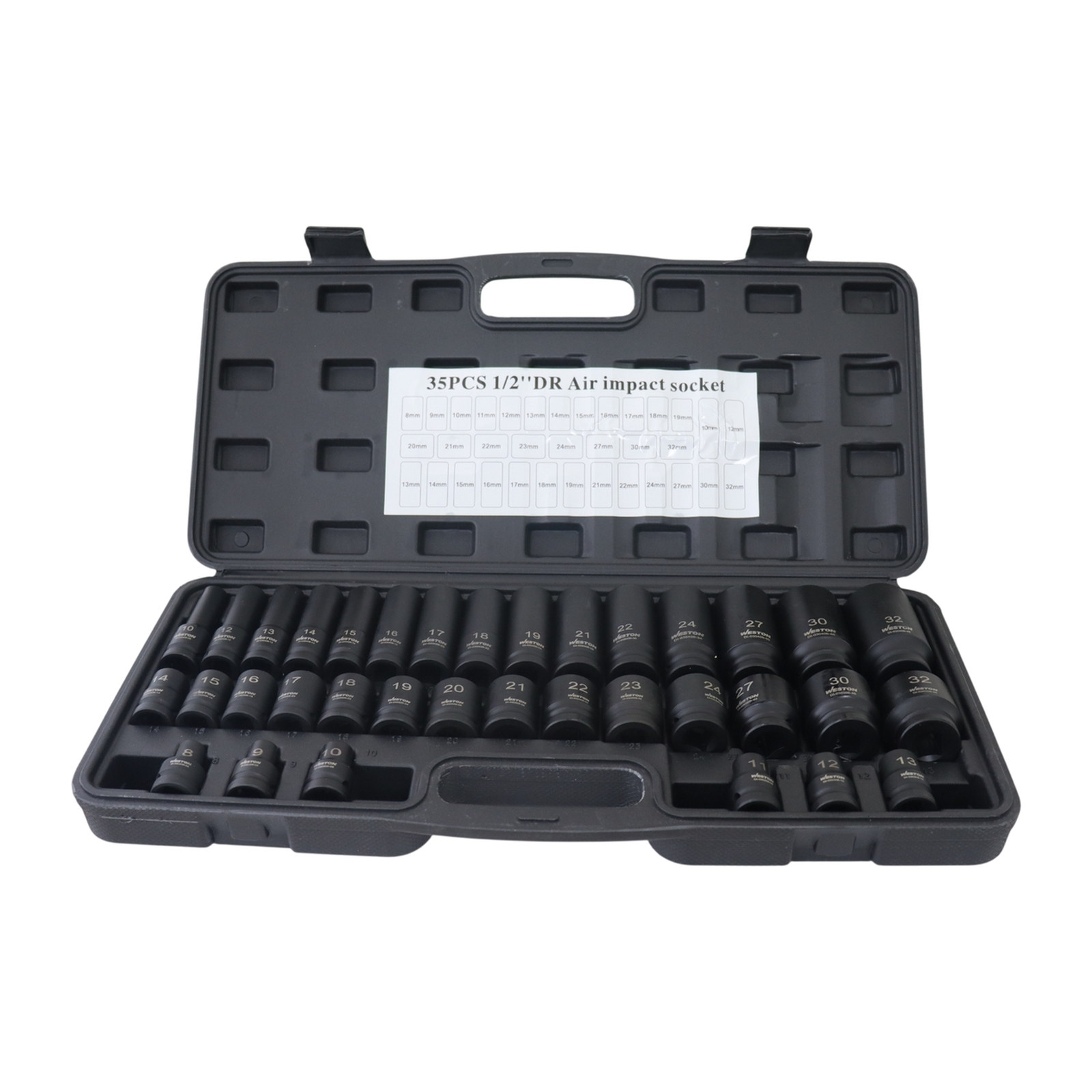 JGO. DE 35 DADOS DE IMPACTO CUADRO 1/2" METRIC. - Imagen 2