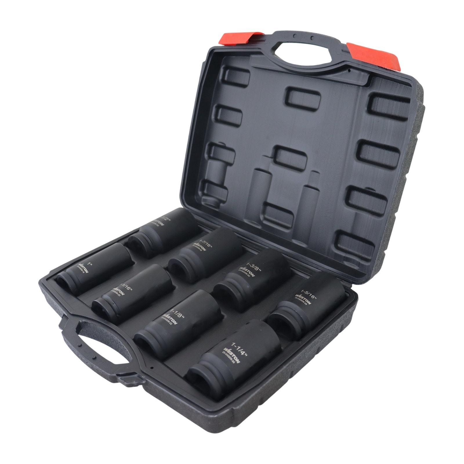 JGO. DE 8 DADOS DE IMPACTO LARGOS CUADRO 3/4" FRACC.