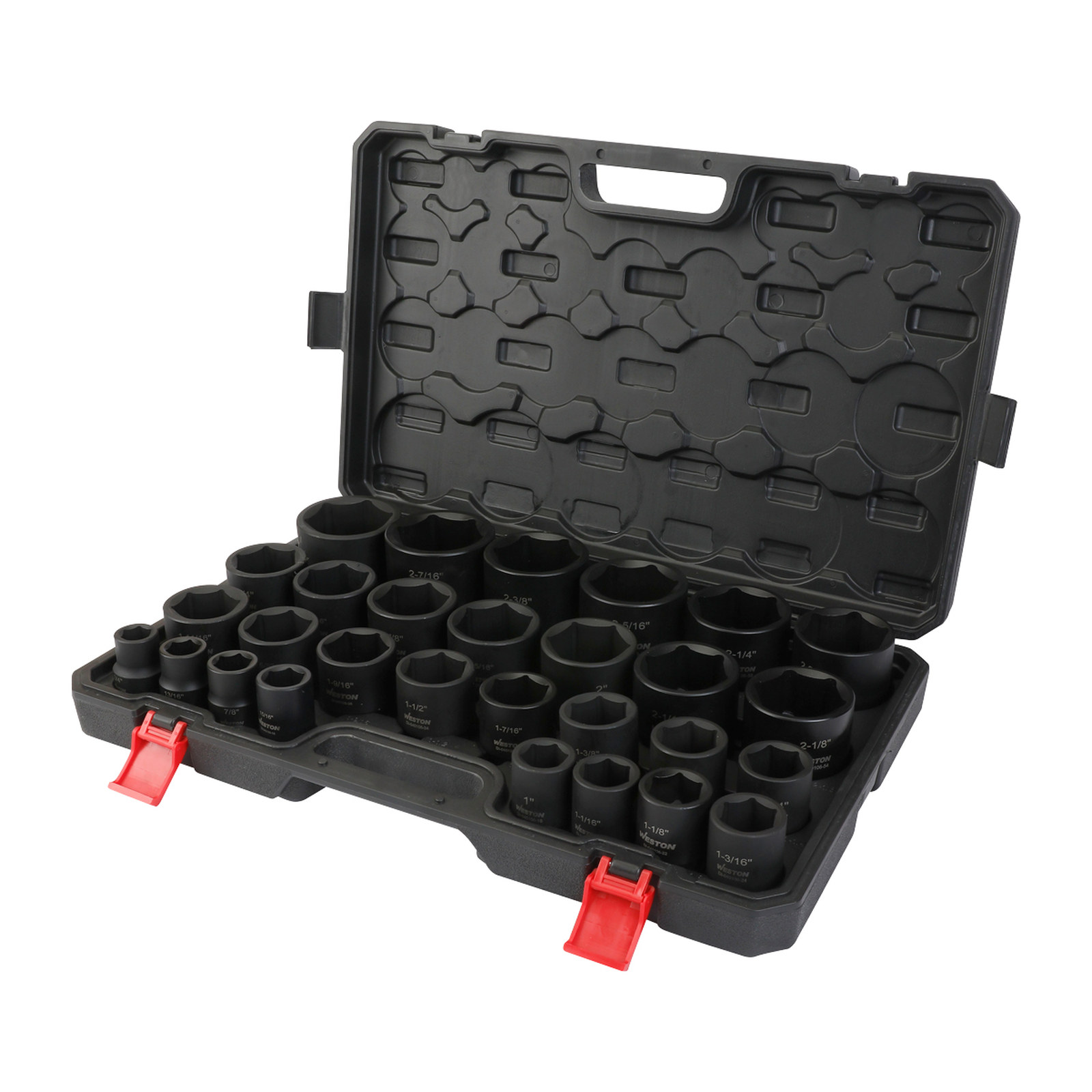 JGO. DE 29 DADOS DE IMPACTO CORTOS CUADRO 3/4" FRACC.