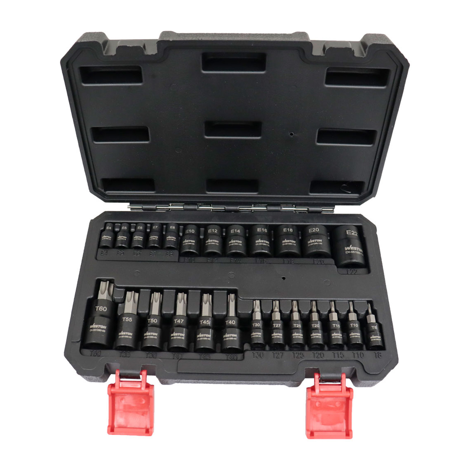 JGO. DE 25 DADOS DE IMPACTO CUADRO 1/4" 3/8" Y 1/2" PUNTA TORX - Imagen 2