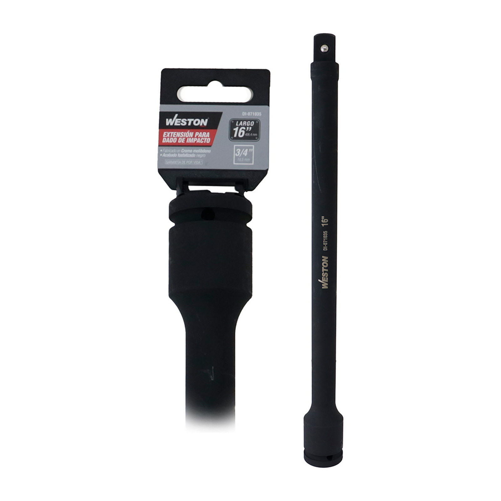 EXTENSION P/DADO DE IMPACTO CUADRO 3/4" LARGO 16"