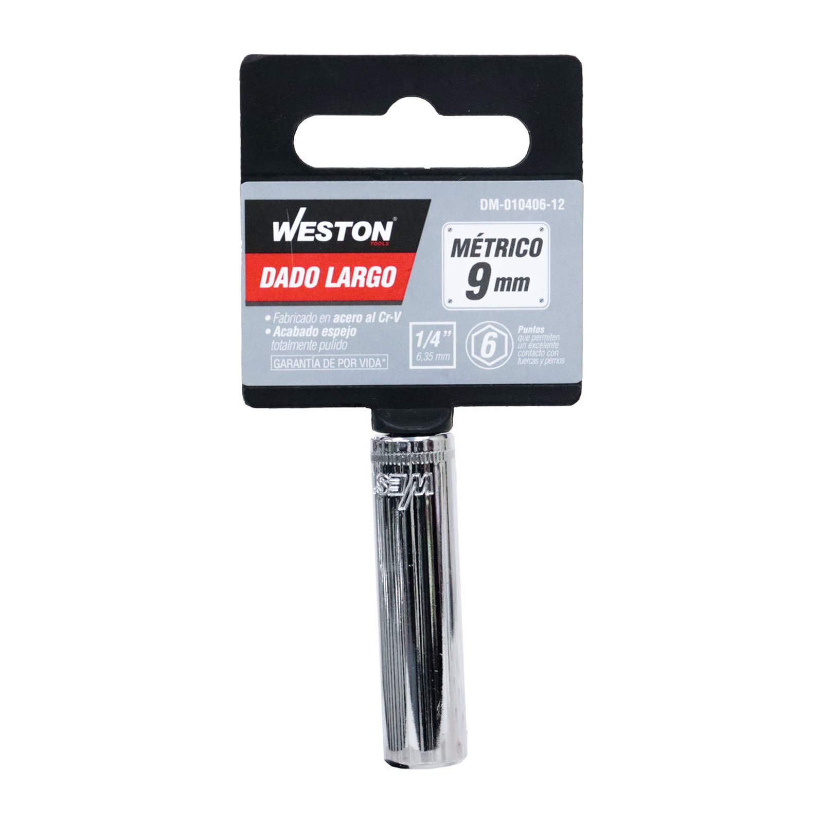 DADO LARGO CUADRO 1/4" 6 PUNTAS, 9MM - Imagen 4