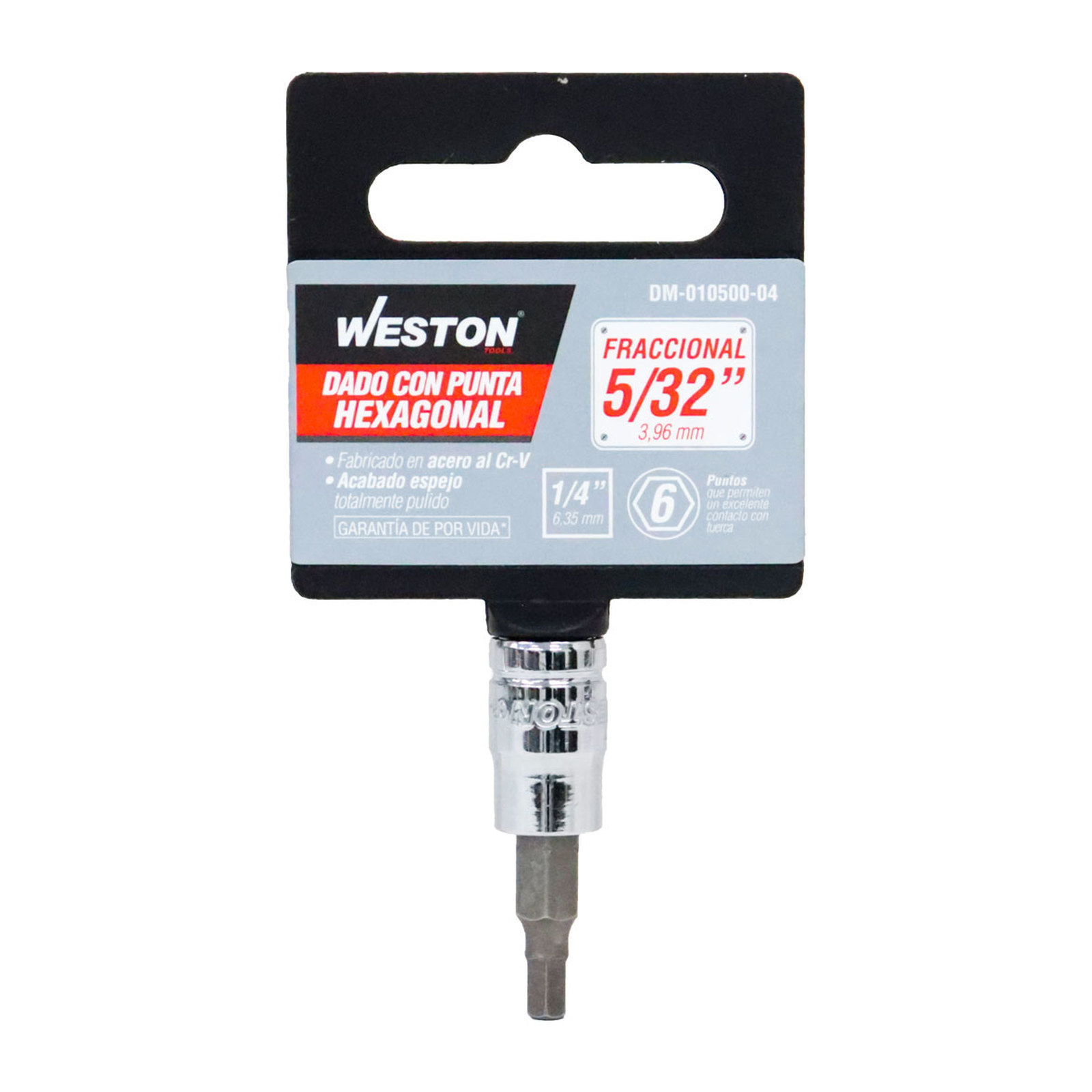 DADO CUADRO 1/4" CON PUNTA HEXAGONAL 5/32" - Imagen 4