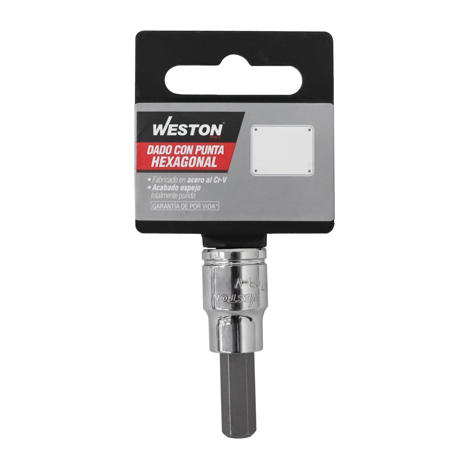 Dado Cuadro 1/4" con Punta Hexagonal 5/16" Weston