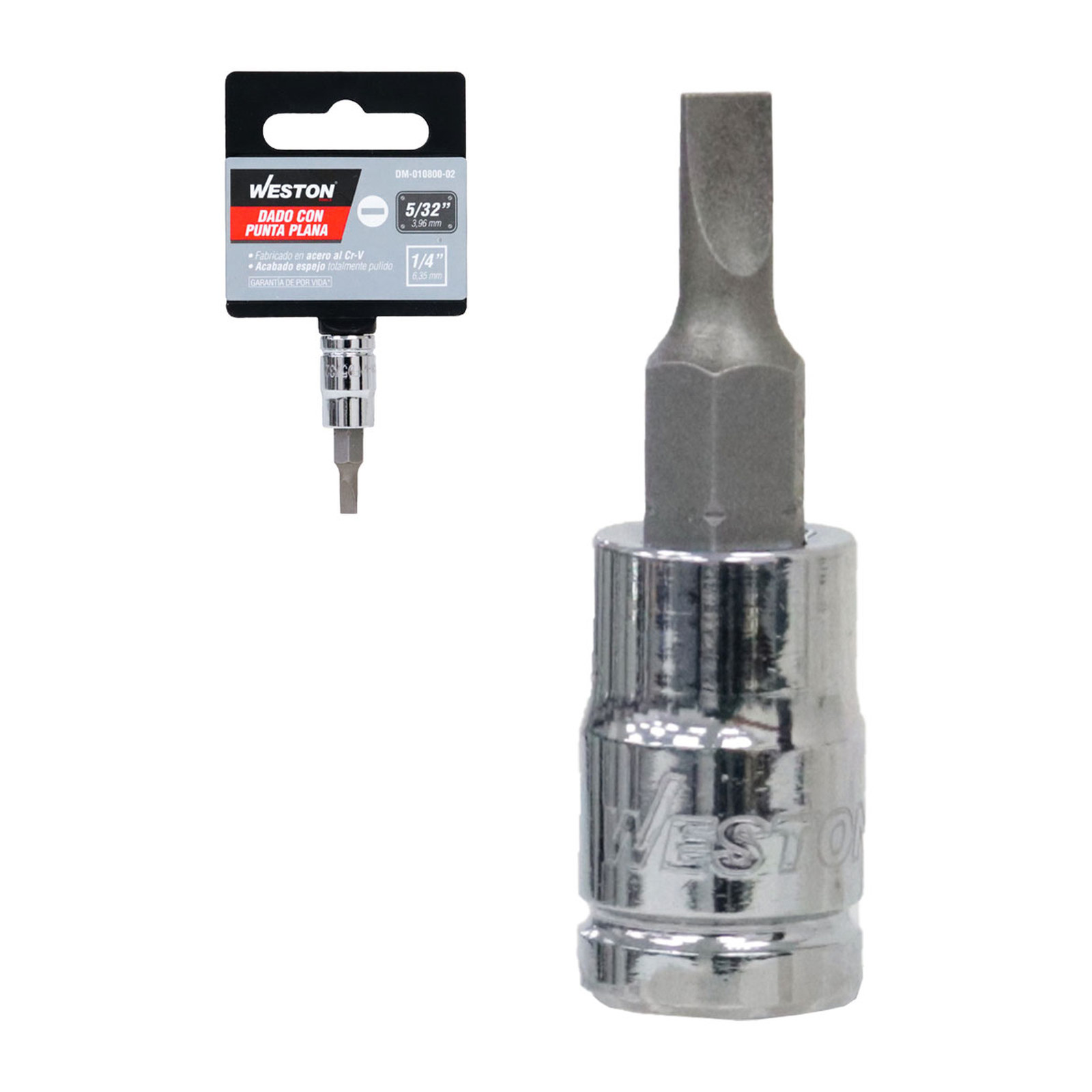 Dado Cuadro 1/4" con Punta Plana 5/32" Weston