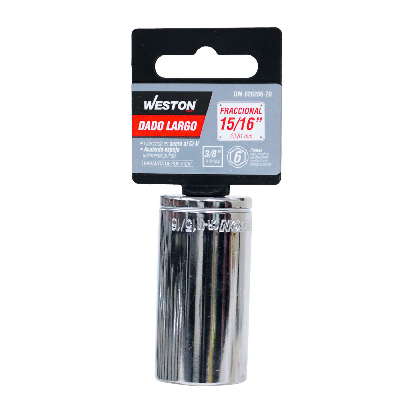DADO LARGO CUADRO 3/8" 6 PUNTAS, 15/16" - Imagen 4
