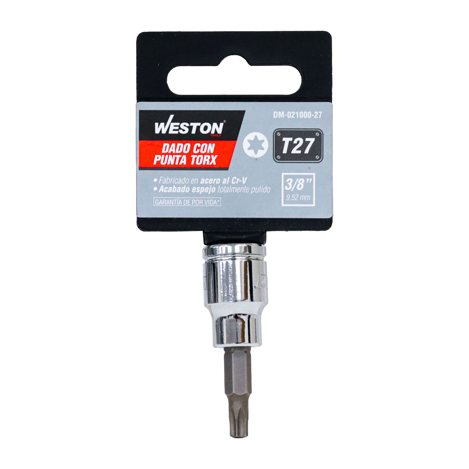 DADO CUADRO 3/8" CON PUNTA TORX, T27 - Imagen 4