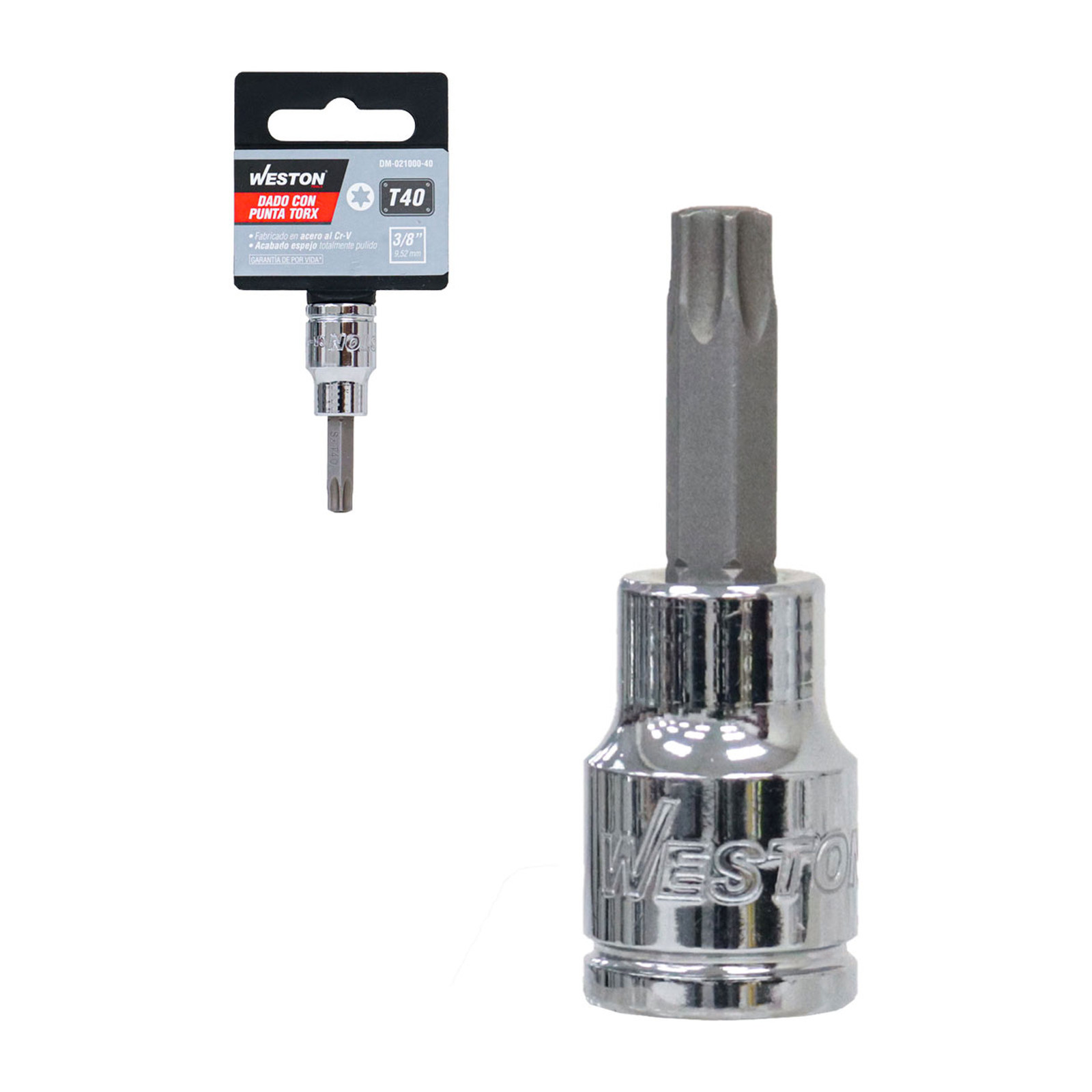 Dado Cuadro 3/8" con Punta Torx T40 Weston