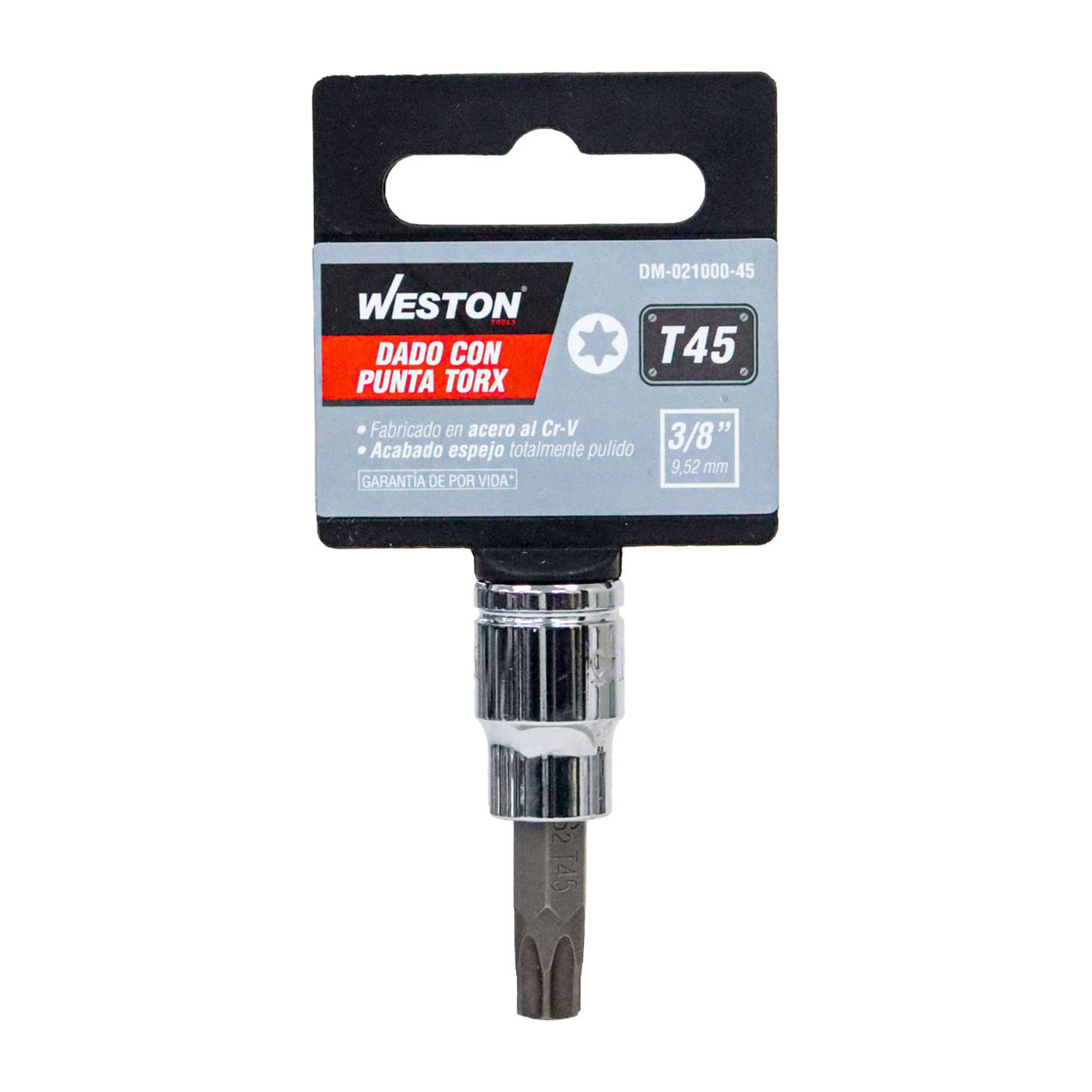 DADO CUADRO 3/8" CON PUNTA TORX, T45 - Imagen 4