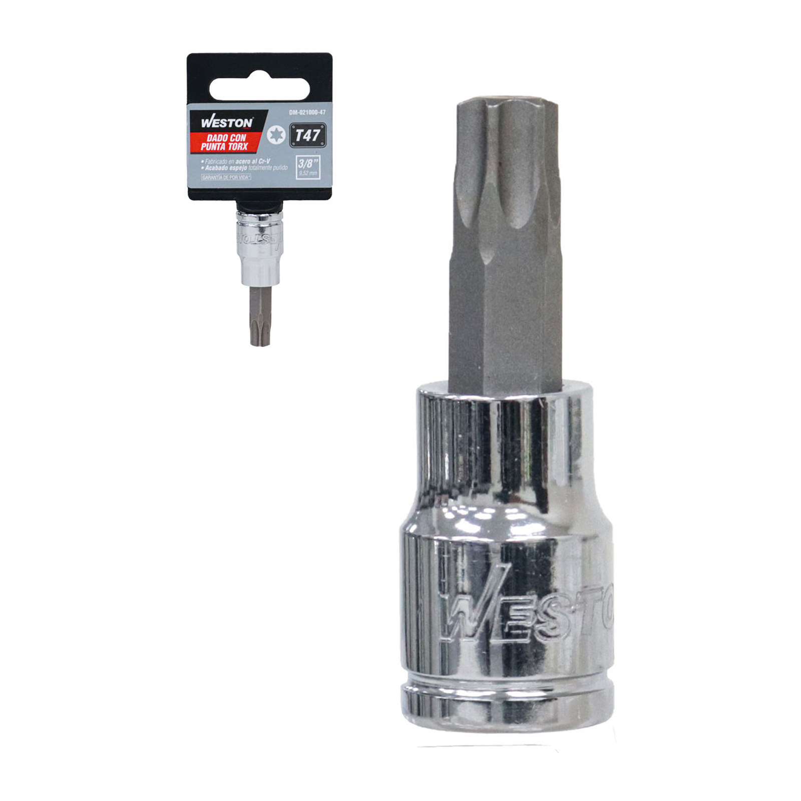 Dado Cuadro 3/8" con Punta Torx T47 Weston