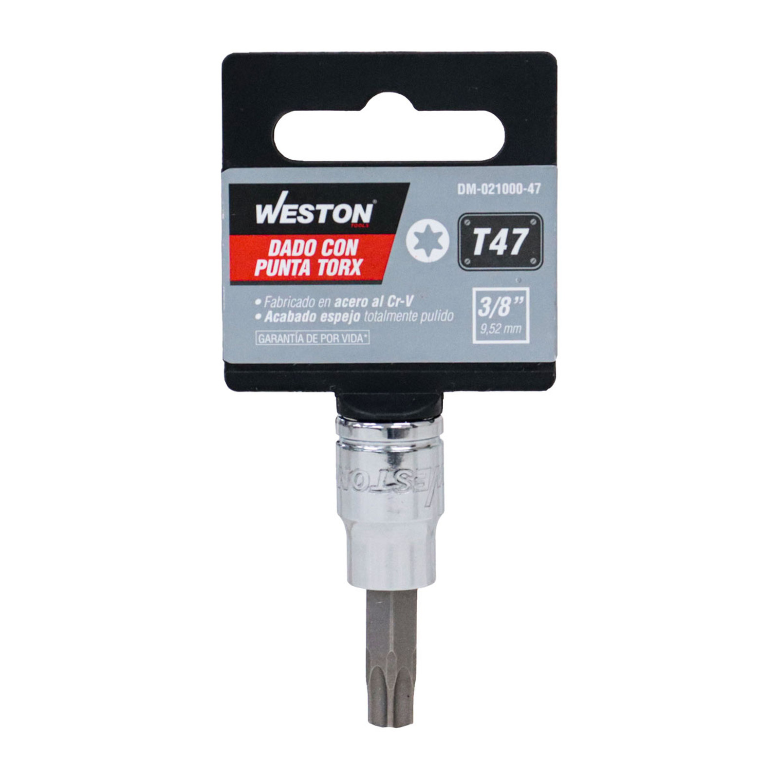DADO CUADRO 3/8" CON PUNTA TORX, T47 - Imagen 4