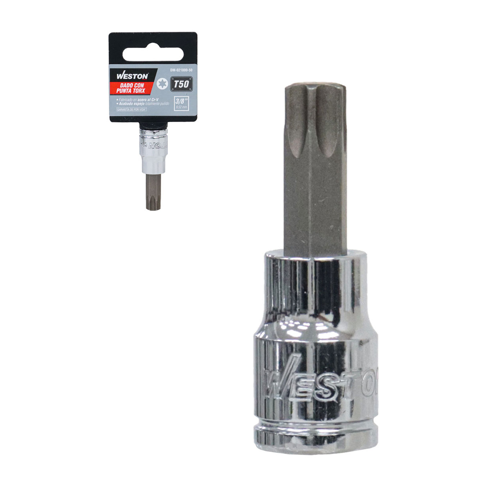 Dado Cuadro 3/8" con Punta Torx T50 Weston