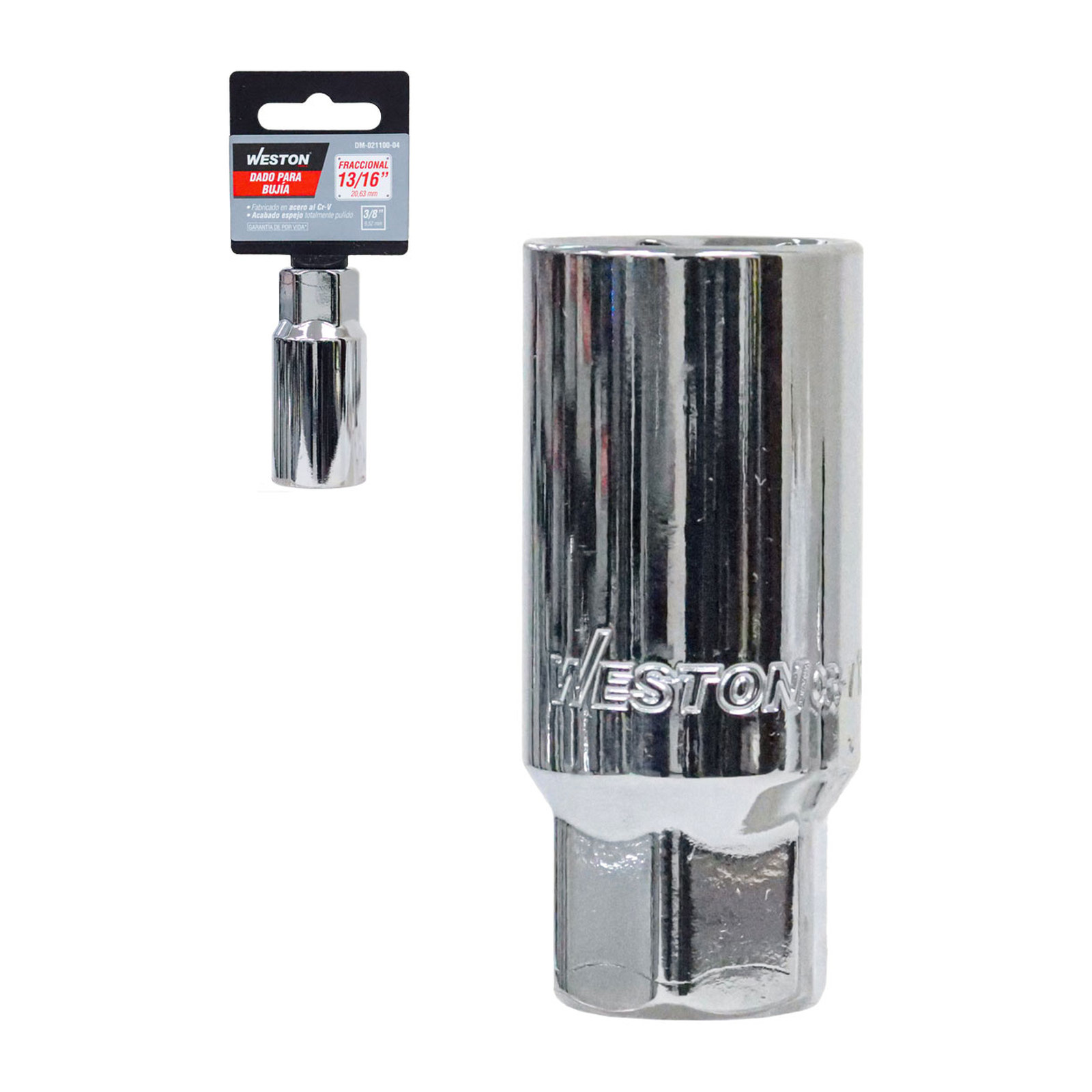 Dado para Bujía 3/8" Cuadro 13/16" Weston