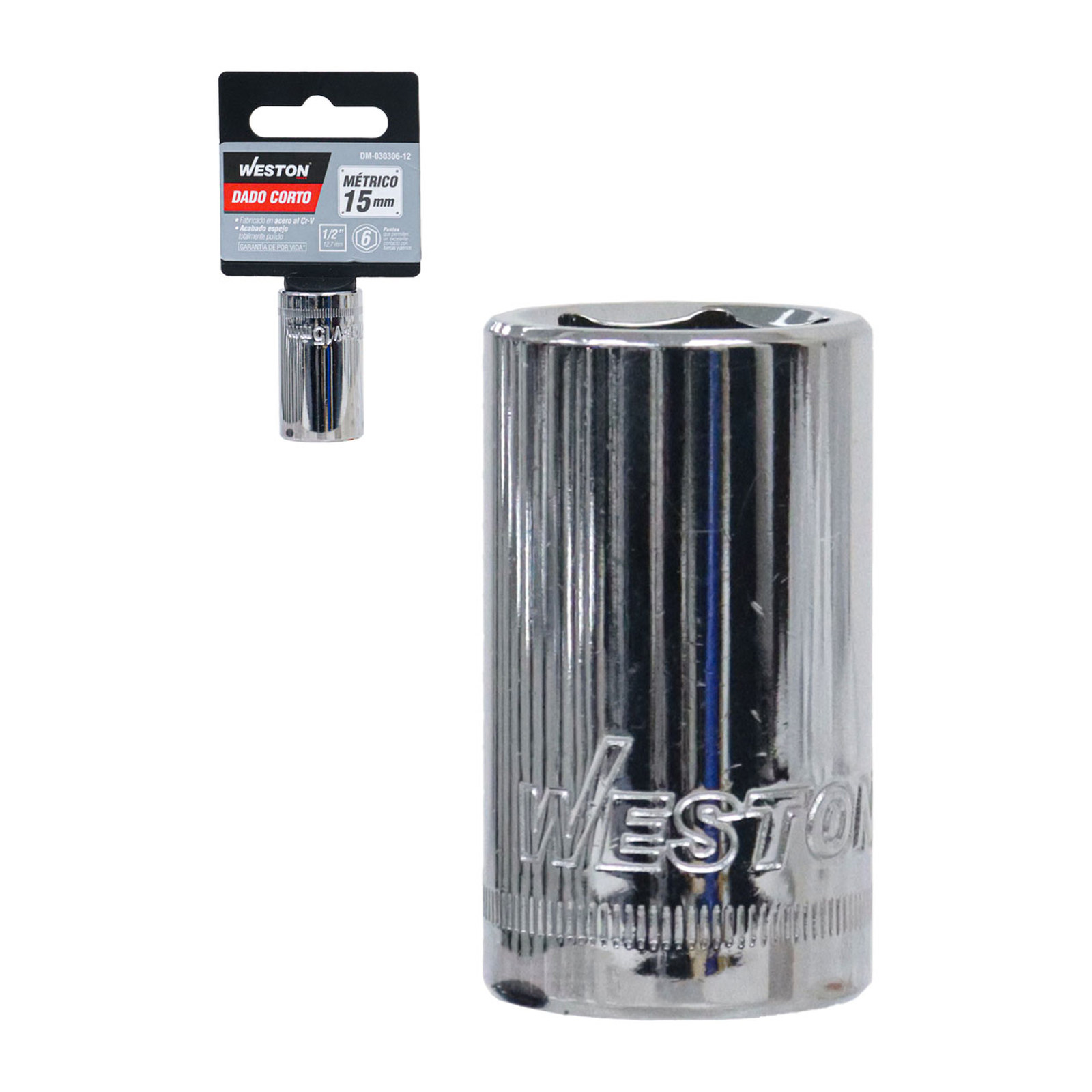 Dado Corto Cuadro 1/2" 6 Puntas 11/16" Weston