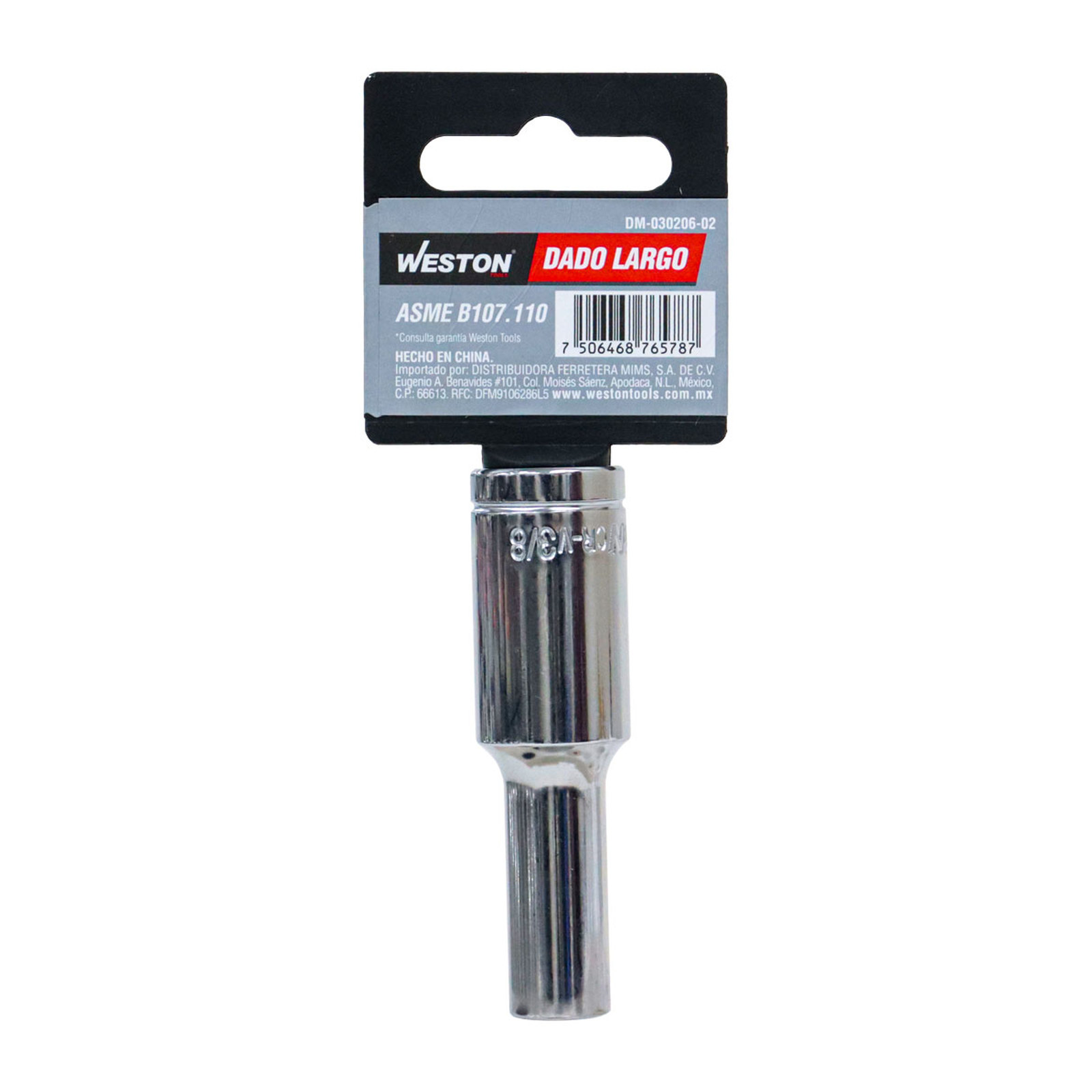 DADO LARGO CUADRO 1/2" 6 PUNTAS, 3/8" - Imagen 4
