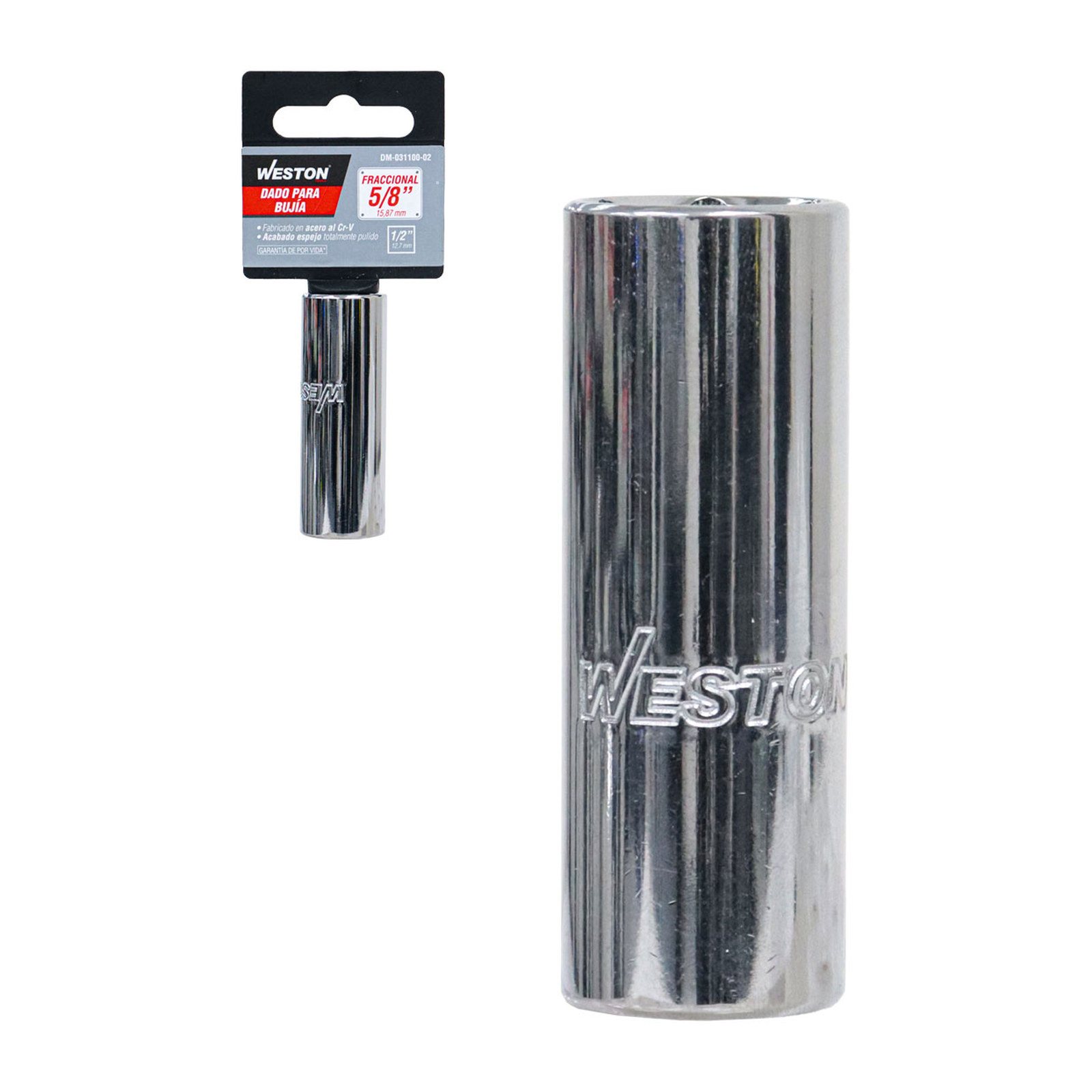 Dado para Bujía Cuadro 1/2" 5/8" Weston